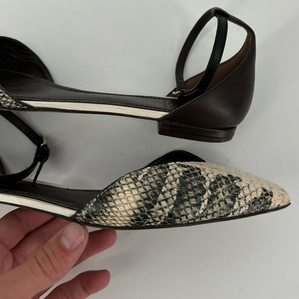 Tory Burch V Cut Ankle Strap Python Pointed Toe F… - image 6